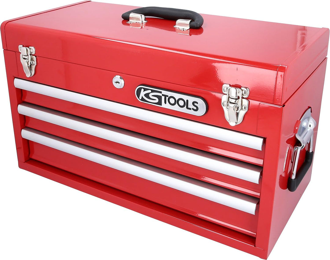 KS Tools 891.0003 Werkzeugtruhe mit 3 Schubladen-rot, L508xH255xB303mm