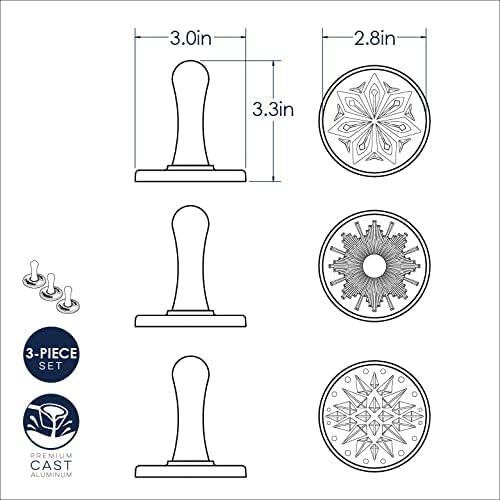 Nordic Ware Keksstempel, silber, Holzgriff, verschiedene Motive, Sternenhimmel, NW 01270 Sternennach