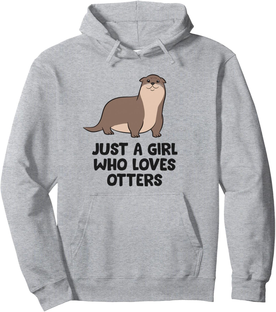 Just a Girl Who Loves Otters Mädchen Frauen Otters Pullover Hoodie
