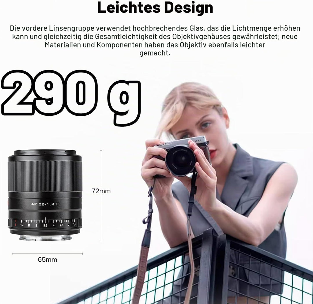 VILTROX 56mm F1.4 Autofokus Objektive APS-C für Sony E Mount Kamera Objektive Standard Camera Lenses