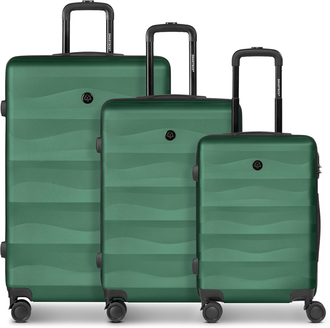SMARTBOX Hartschalen Koffer-Set 3-teilig für Damen & Herren | leichte & stabile Reise-Trolleys aus h