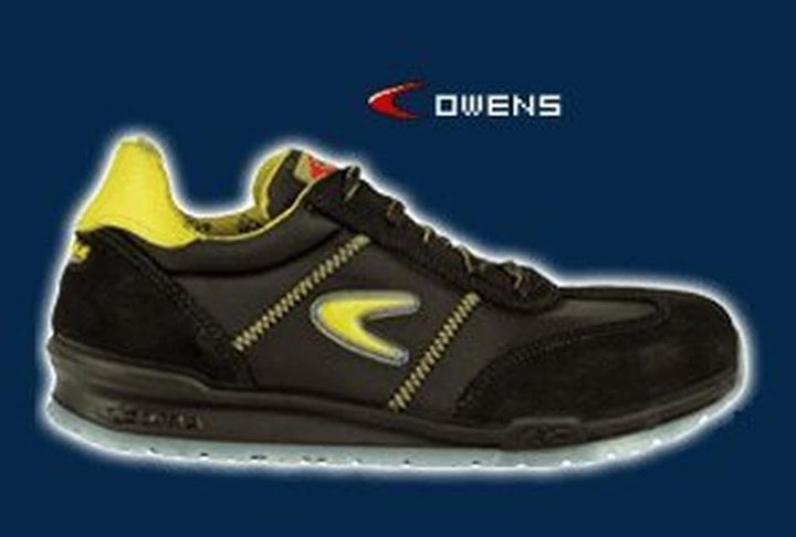 Cofra 78400-000.W40 OWENS S1 P SRC Sicherheitsschuhe, Schwarz/Gelb, Grösse 40 40 EU, 40 EU