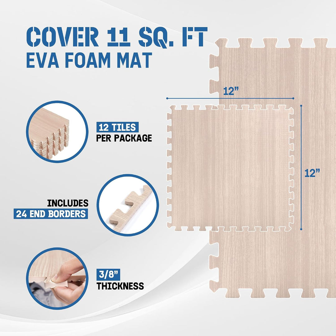 Yes4All 30x30 cm bis zu 3.3 m² Set 12/16/36 Eva Matten Schutzmatten Bodenschutz Bodenfliesen Sportma
