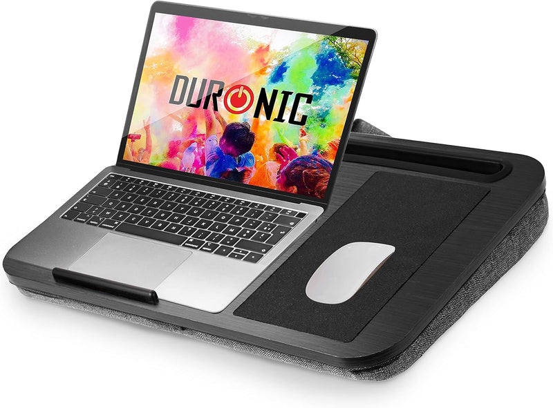 Duronic DML422 Laptopständer | Ergonomischer Laptop Tisch mit Kissen | Laptop Halterung mit Schaumst