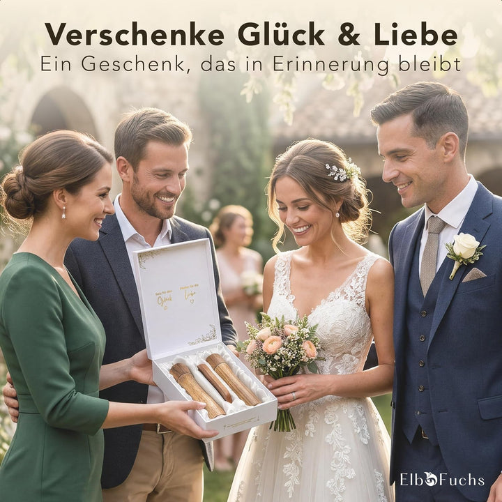 ElbFuchs Salz und Pfeffermühle Holz Set aus Akazienholz mit Untersetzer, 2 grosse Gewürzmühlen stufe
