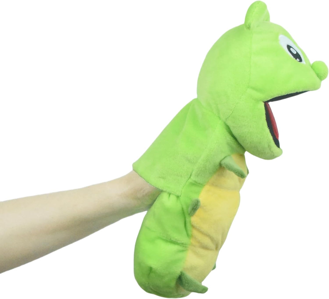 lilizzhoumax Handpuppe Raupe Kuscheltier Tier Raupe Handpuppe aus Plüsch Kawaii Niedliches Rollenspi