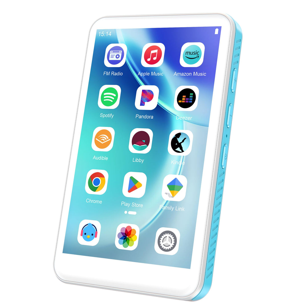 SWOFY D08 MP3 Player mit Bluetooth und WLAN, Android 13, 32GB, 4 Zoll Touchscreen, unterstützt Spoti