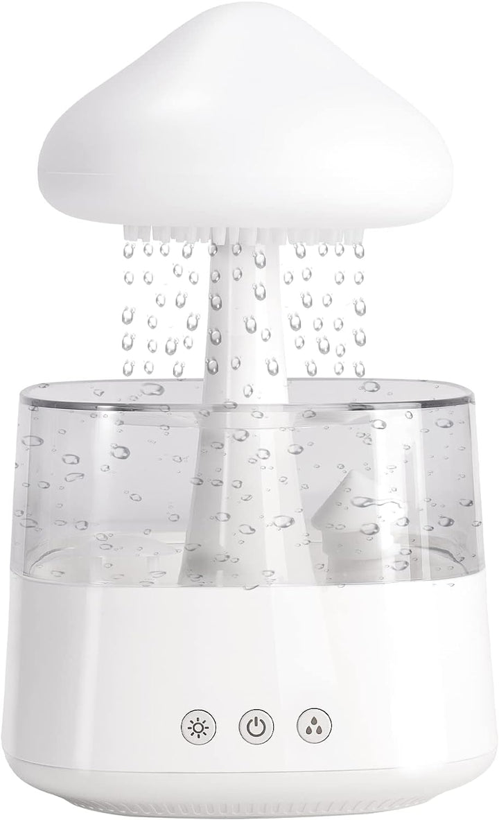Regenwolken Luftbefeuchter für Schlafzimmer und grosse Räume, Pilz Öldiffusor mit LED-Leuchten in 7
