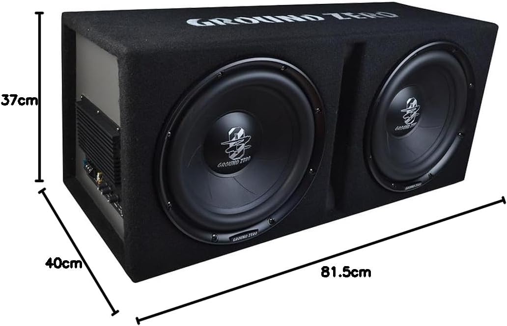 Ground Zero GZIB 2.30BR-ACT – 30 cm Aktiver Bassreflex-Subwoofer mit integriertem Verstärker für sat