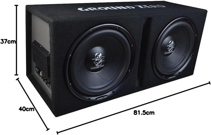 Ground Zero GZIB 2.30BR-ACT – 30 cm Aktiver Bassreflex-Subwoofer mit integriertem Verstärker für sat