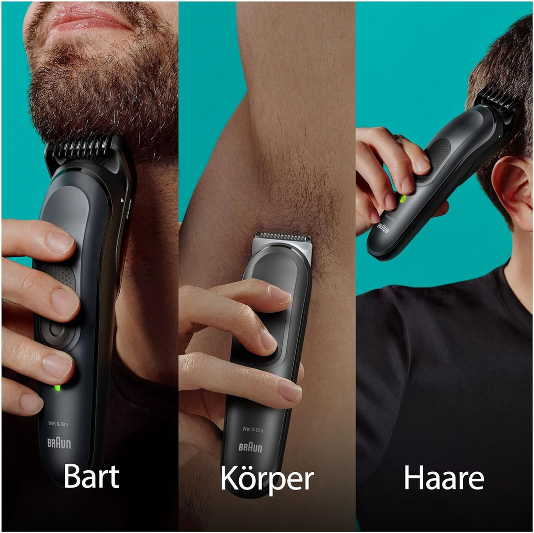 Braun All-In-One Bartpflege Bodygroomer Set, 17-in-1 Barttrimmer / Bartschneider, Nasenhaartrimmer,