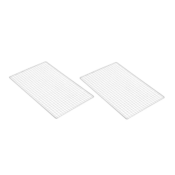 2 Stück Grillrost Edelstahl Quadratisches Grillgitter 40x26cm 48x30cm Outdoor Grillmatte für Gemüse