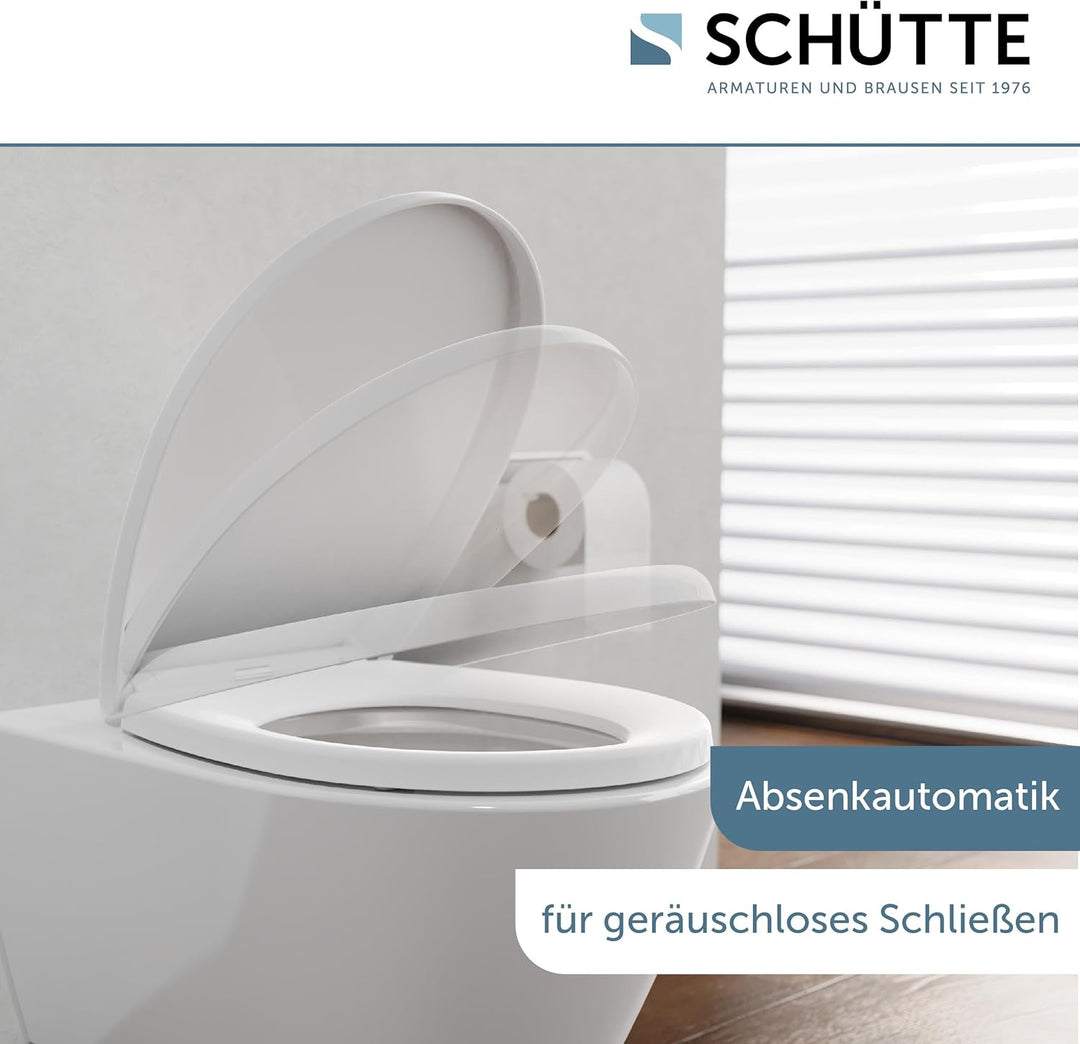 WC-Sitz mit Absenkautomatik TÜV-geprüft | Abnehmbarer Klodeckel aus bruchsicherem Material Wrap-Over
