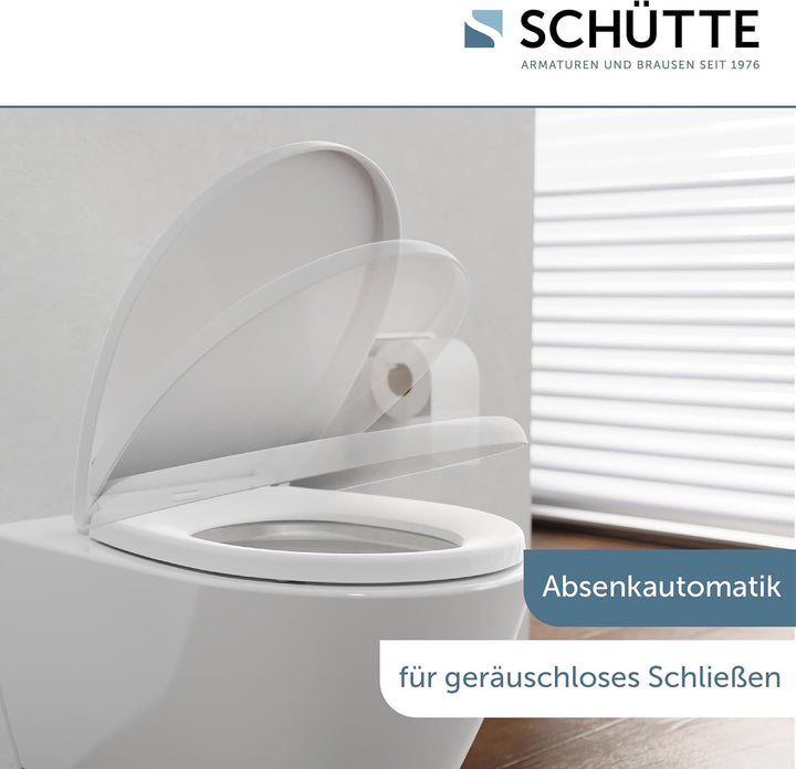 WC-Sitz mit Absenkautomatik TÜV-geprüft | Abnehmbarer Klodeckel aus bruchsicherem Material Wrap-Over