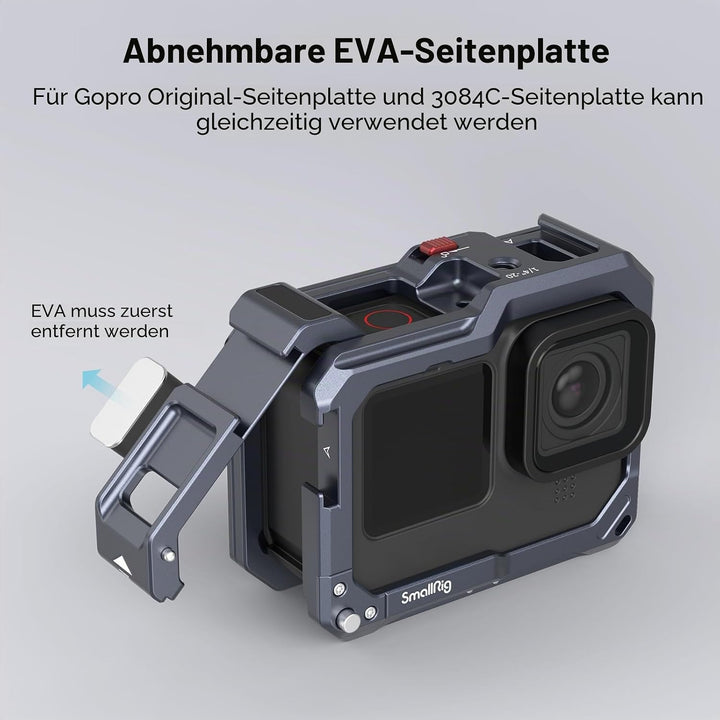 SMALLRIG Hero12 Hero11 Hero10 Hero9 Black Cage Schwarzer Käfig für Go Pro Hero12/11/10/9 Black Actio
