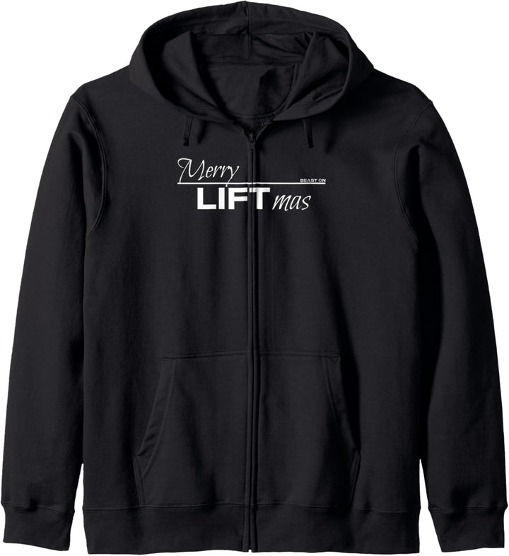 Merry Liftmas Weihnachten Fitness Motivation Gym Sprüche Kapuzenjacke