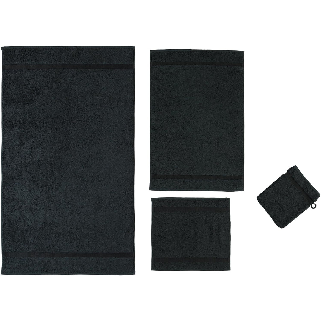 Rhomtuft Handtücher Princess schwarz - 15 Gästetuch 40x60 cm, Gästetuch 40x60 cm