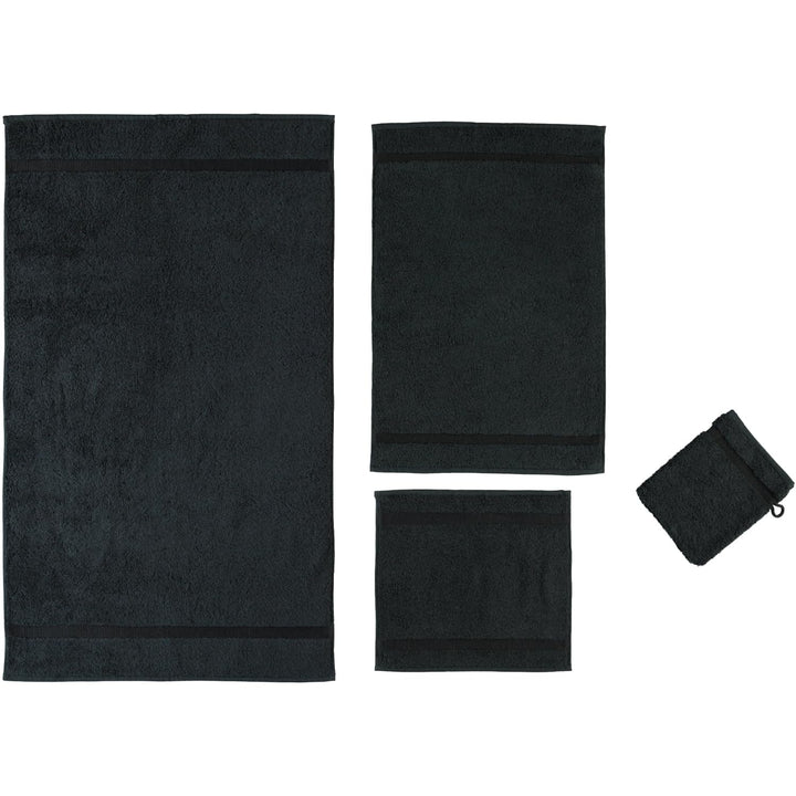 Rhomtuft Handtücher Princess schwarz - 15 Gästetuch 40x60 cm, Gästetuch 40x60 cm