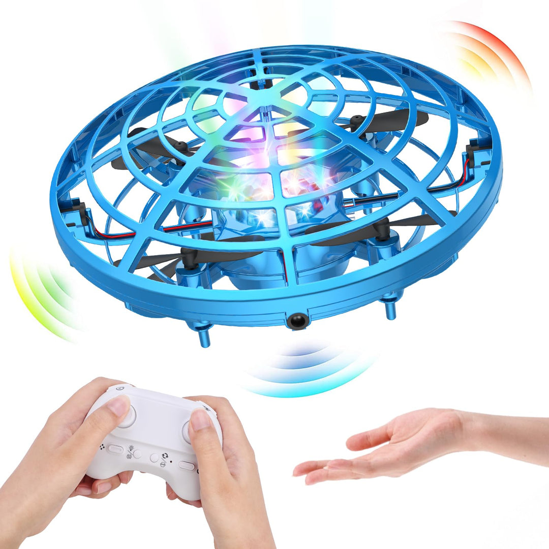 New Drones à Main, Mini-Drone UFO Mains Libres hélicoptère à Induction Infrarouge Rotaion 360 °, Tél