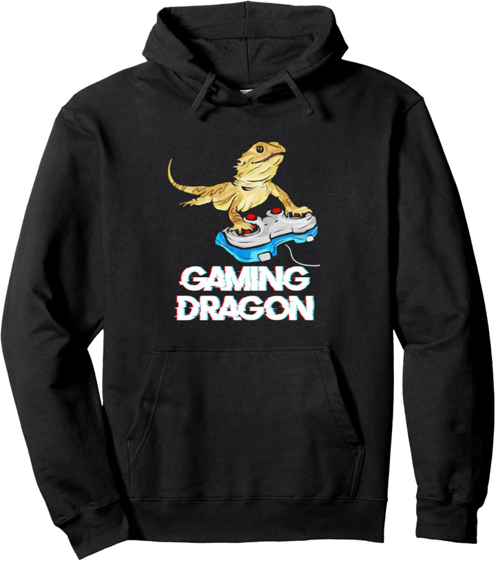Gaming Dragon Bartagame Gamer mit Controller Pullover Hoodie