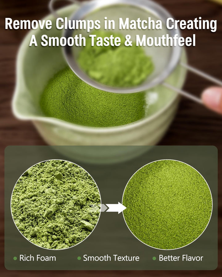 Matcha Besen Set, ThymeSpace Matcha Set für die Teezeremonie, 5 Stück traditionelles japanisches Mat