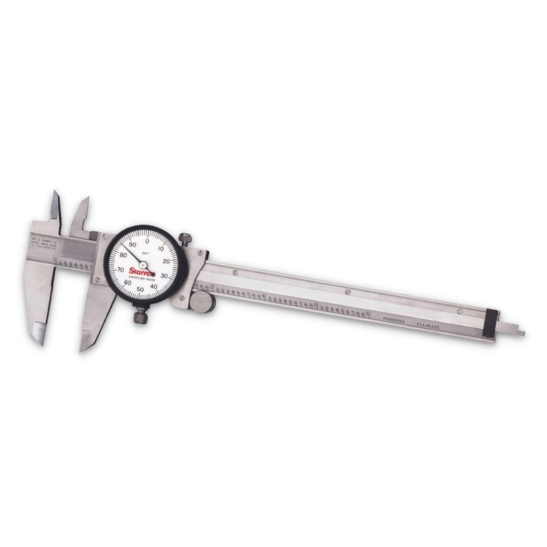 Starrett 120 Zifferblatt A-Zange, Edelstahl, Weiss, Face 0–15,2 cm, +/-0.001 "Genauigkeit, 0 cm Aufl