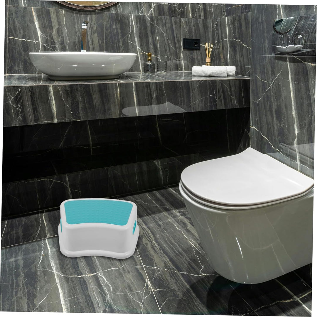 Cabilock Toilettenfusshocker aus Kunststoff Kleiner Badezimmerhocker Rutschfest Tragfähig für Zuhaus