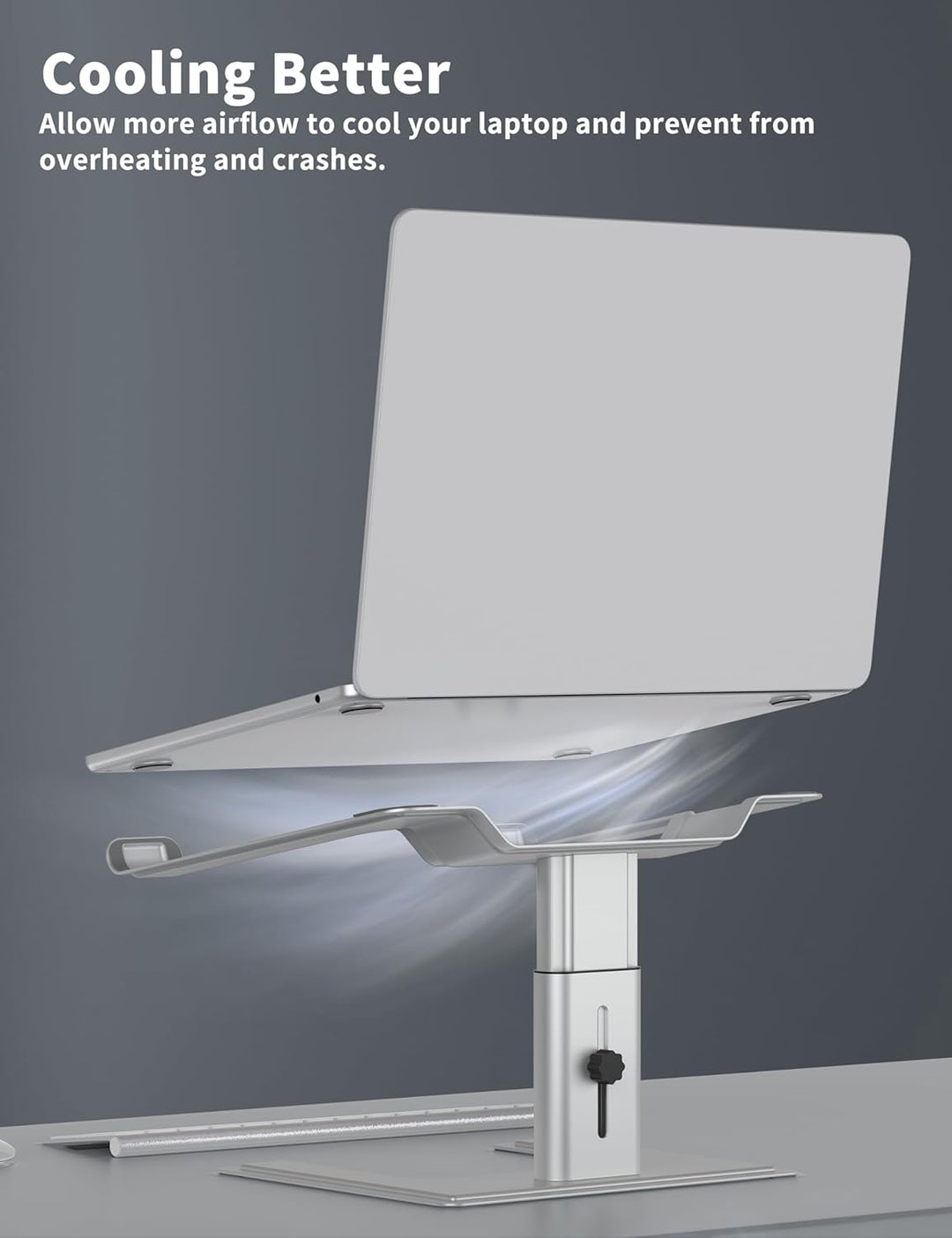 ALASHI Laptop-Ständer für Schreibtisch, Computer-Ständer, höhenverstellbar, ergonomischer Notebook-L
