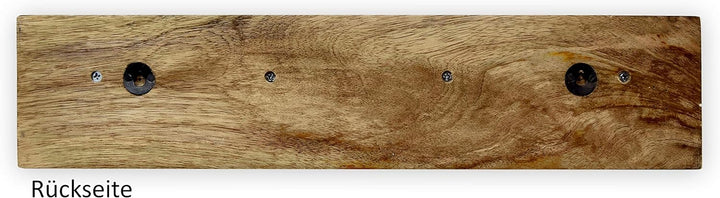 Lashuma Vintage Doppelhaken Garderobe 45x10 cm, 4er Bademantelhaken Altmessing, Belastbare Wand Hake