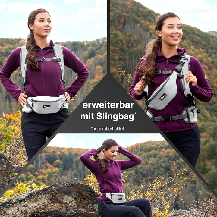 Valkental - Innovativer Rucksack mit perfekter Aufteilung (22L) Erweiterbares Volumen (Kein Schwitze