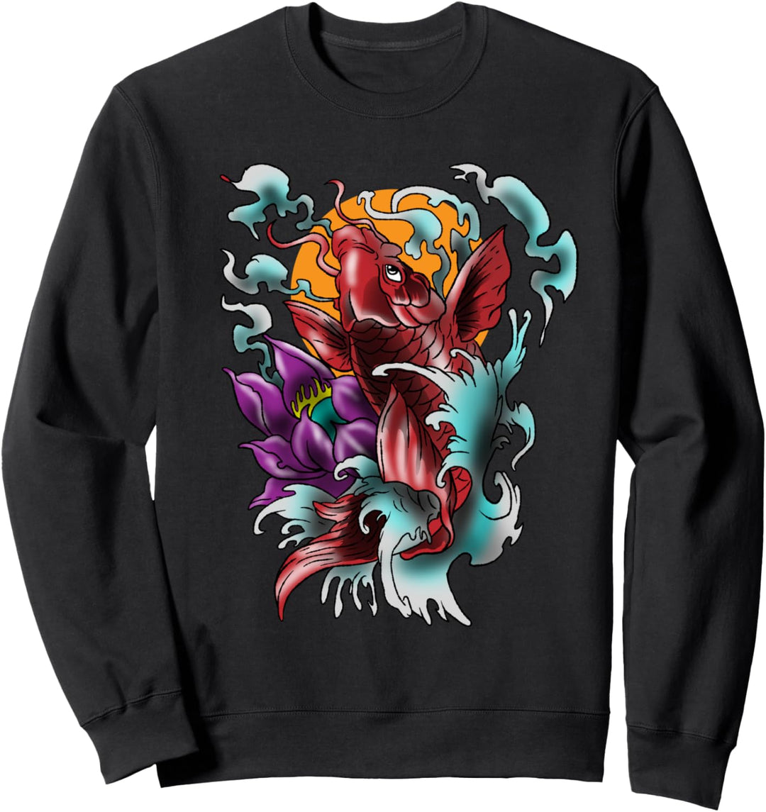 Koi Fish Japan Style Fisch Japanische Karpfen Tee Geschenk Sweatshirt