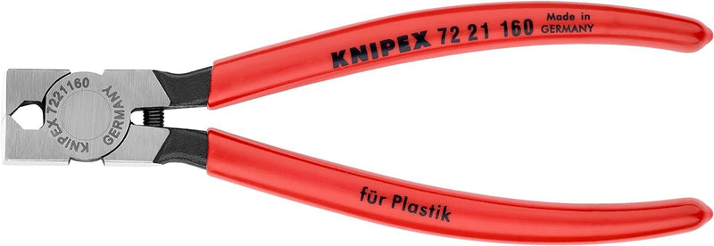 Knipex Seitenschneider für Kunststoff mit Kunststoff überzogen 160 mm 72 21 160 Kopf 85° gewinkelt G