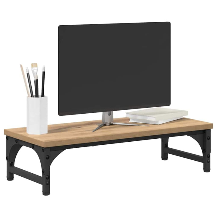 vidaXL Monitor Halterung Artisan-Eiche 55 x 23 x 14 cm Holzwerkstoff, Heimarbeitsplatz, minimalistis