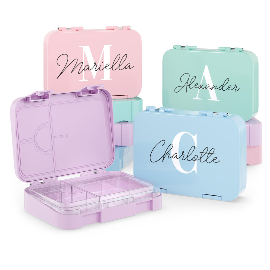 ME MB 2115 Personalisierte Kinder Brotdose mit Name - Lunchbox mit Fächern und Unterteilung - Gesche