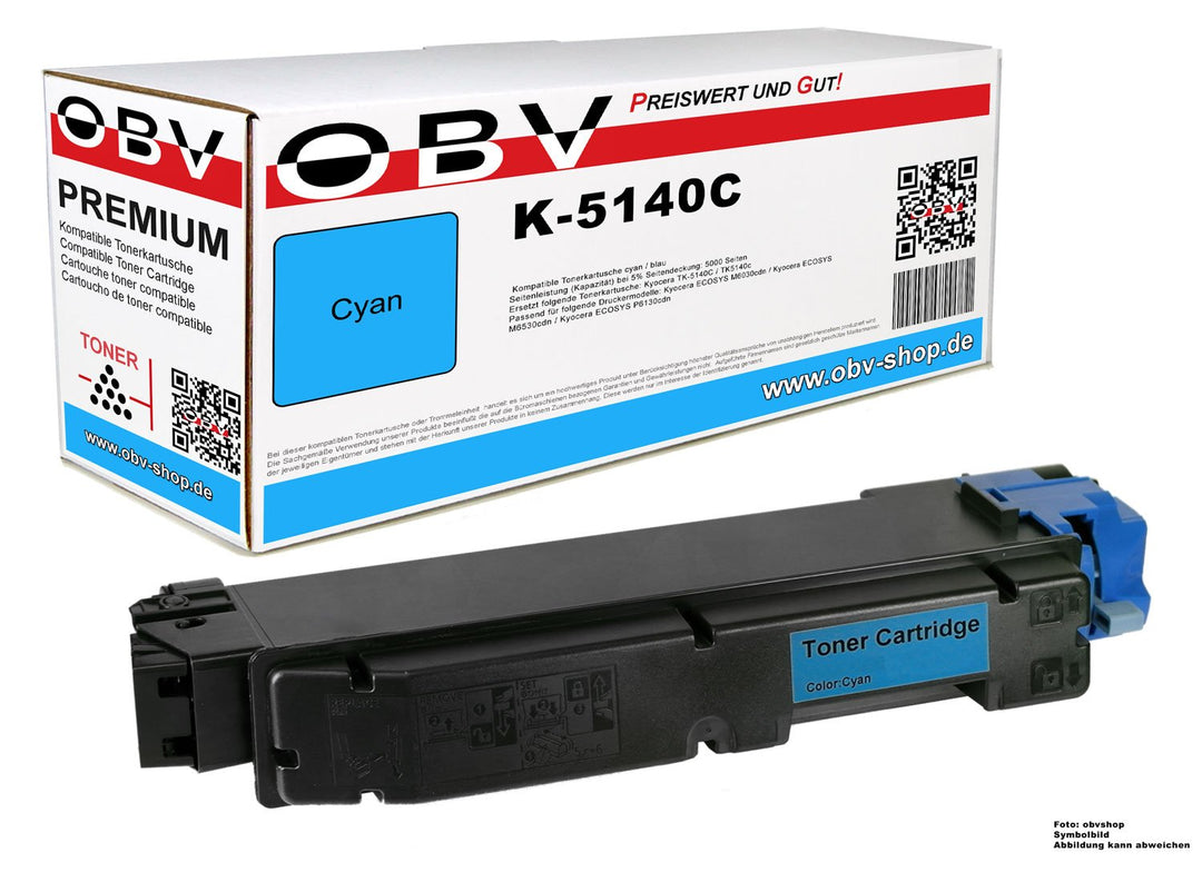 Kompatibel Toner ersetzt Kyocera TK-5140C für Ecosys M6030cdn P6130cdn Cyan, cyan