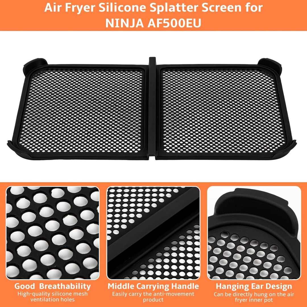 Spritzschutz für Ninja Foodi Flexdrawer 10,4 l Heissluftfritteuse AF500eu, Wiederverwendba Silikon A