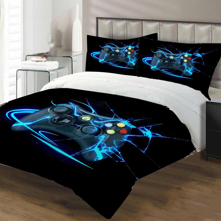 LLTTEER Gamepad Bettwäsche Set Jungen Gamer Bettbezug Set Jungen Gamepad Bettwäsche Set 3D Effekt Ga