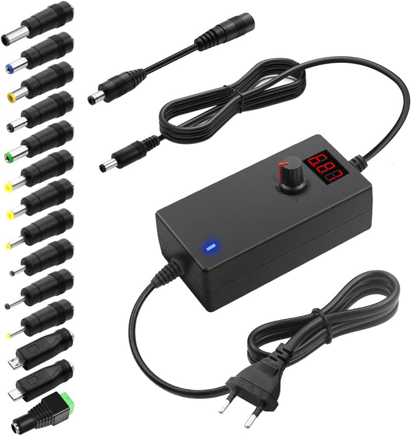 SHNITPWR Universal 3V~12V Steckernetzteil 24W 2A Netzteil Adapter 100~240V AC bis DC 3V 5V 6V 9V 12V