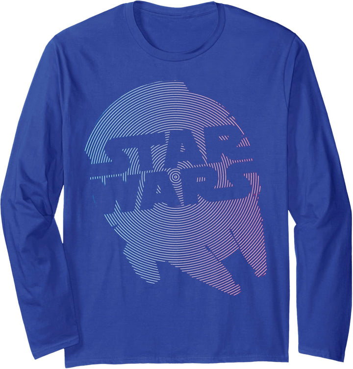 Star Wars Millennium Falcon Hypno Lines Logo Langarmshirt