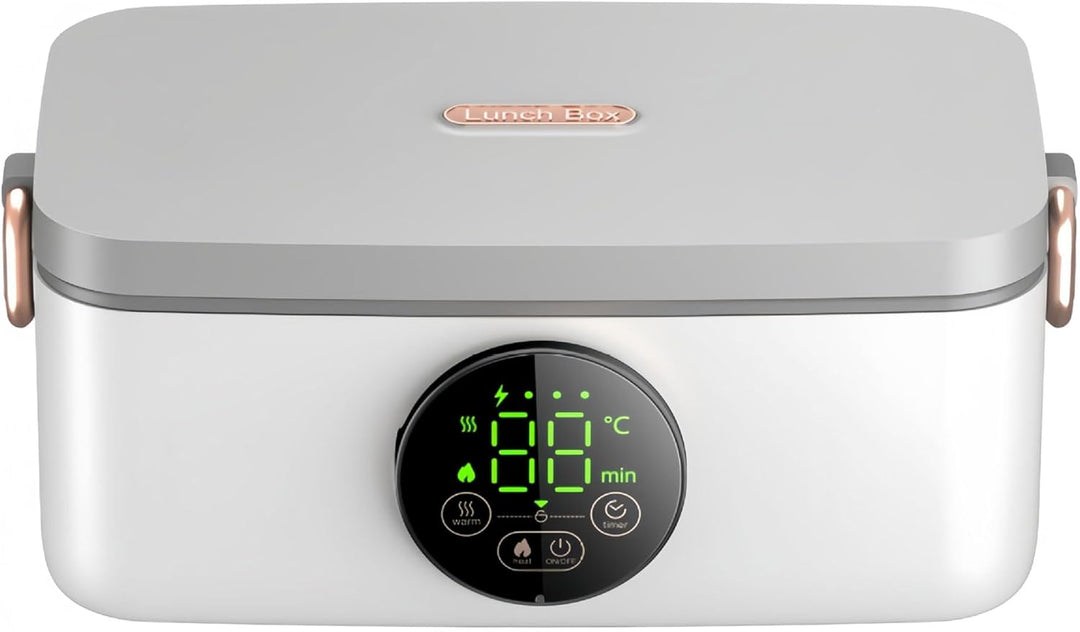 Kabellose Beheizte Lunchbox 1L, 16000mAh Tragbare Elektrische Lunchbox mit Timer und 6 Temperaturstu