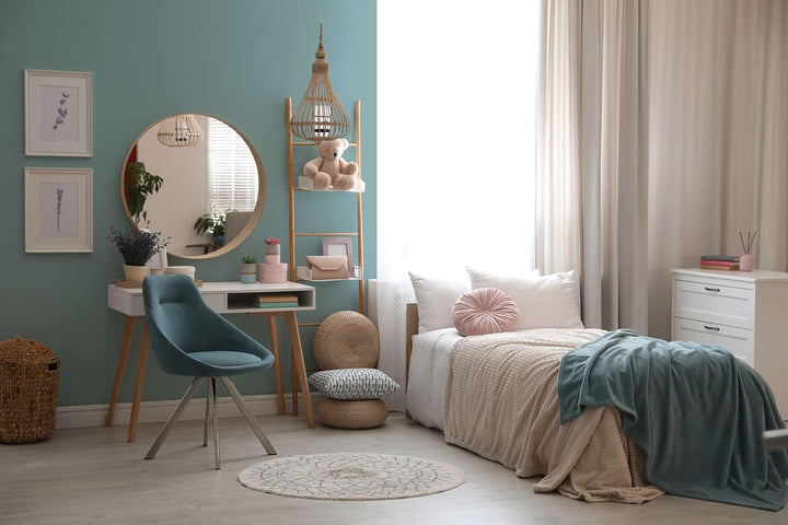 New Walls Premium Wandfarbe Blau, Blaugrün Liquid Luxury Dispersionsfarbe für Innenräume – 1 L 1000