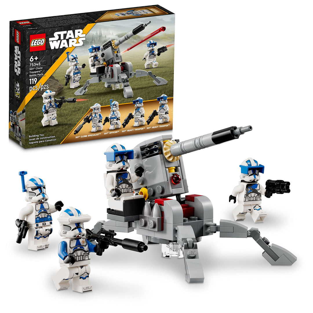 LEGO Star Wars 501st Clone Troopers Battle Pack 75345, baubares Spielzeug-Set mit AV-7 Anti-Fahrzeug