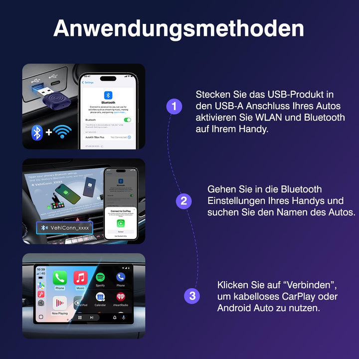 Carlinkit Wireless CarPlay Android Adapter USB Mini Ultra für werkseitig verkabeltes CarPlay & OEM W