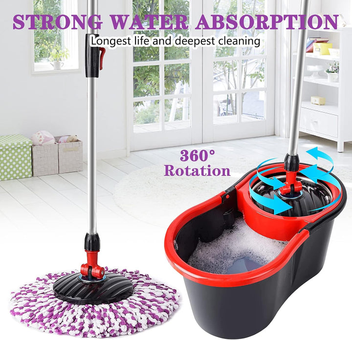 4 Stück Drehmoppköpfe, Spin Mop Ersatzkopf Nachfüllpackungen, Mikrofaser Spin Mop Ersatzkopf Einfach