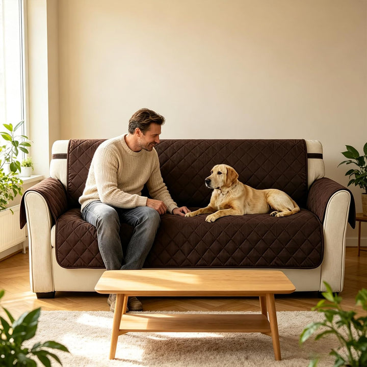 PETCUTE Sofaschoner 2 sitzer Couch überwurf couchbezug sofaüberzug Sofa Schutz Sofa Abdeckung 3 sitz