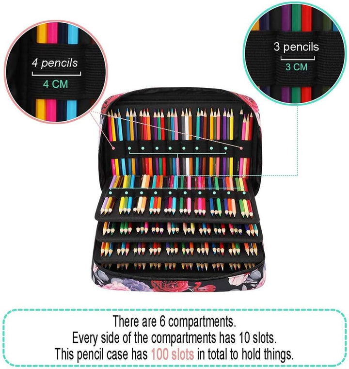 JAKAGO Federmäppchen Grosse Kapazität für 300 Stifte Aufbewahrung Buntstifte,Wasserdicht Pencil Case