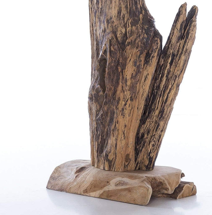 SAM Weinflaschenhalter Macon, aus Teakholz, naturbelassen, Flaschenständer aus Massivholz, Weinhalte