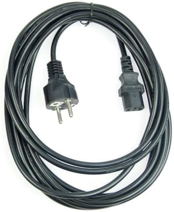 10 Stück Adam Hall 5 m Kaltgerätekabel Netzkabel schwarz 3 x 0,75 mm² CEE 7/7 - C13, K3PKD 0500 5 m