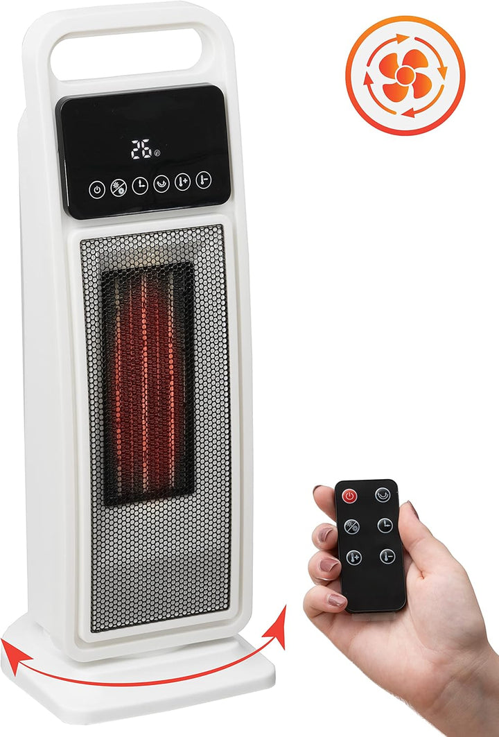 Elektroheizung & Ventilator 2000W LUX15 mit Fernbedienung Thermostat & Lüfter Heizgerät mobile elekt