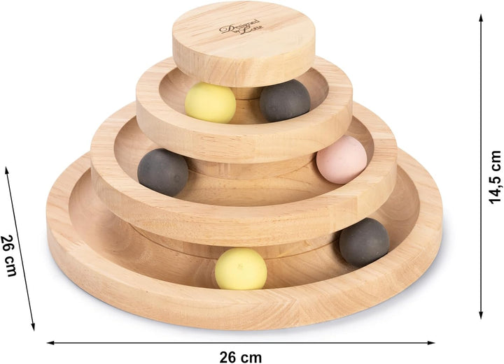 Designed by Lotte Spielturm Mia – Katzenspielzeug – Holz – Braun –